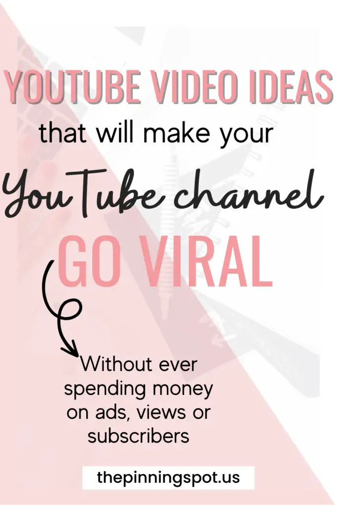 YouTube video ideas